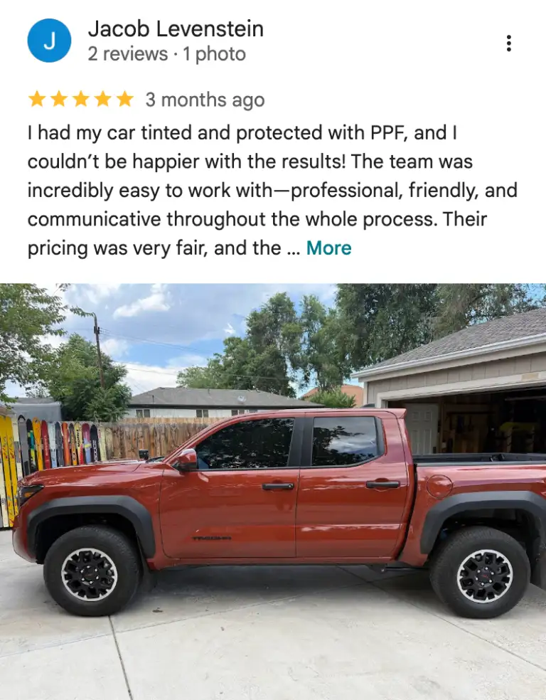 218 Customs – PPF and Car Wraps ceramic coating work in Lakewood, CO