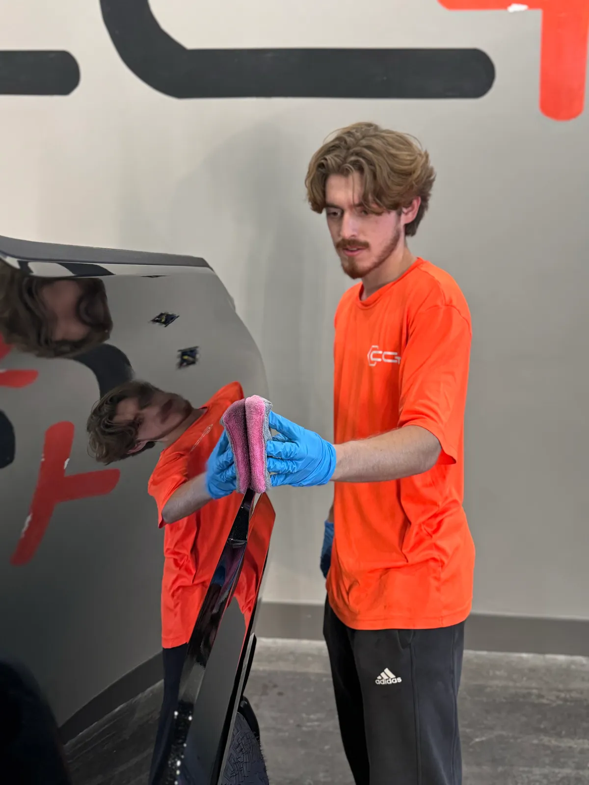 Ceramic coating application at CCT Auto Protection Studio