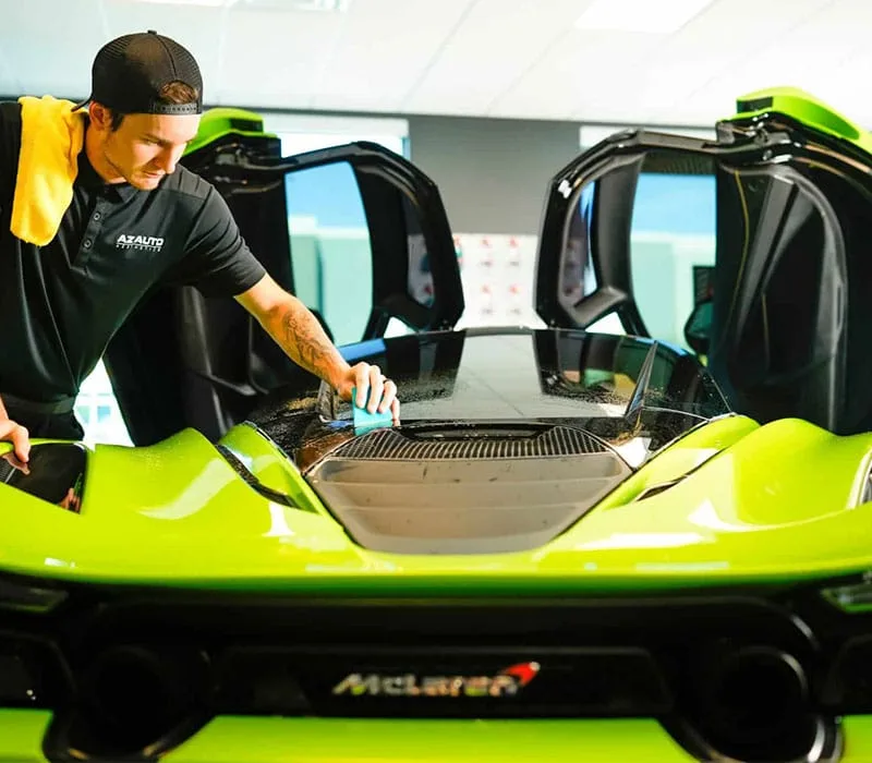Paint protection film work on a McLaren at AZ Auto Aesthetics