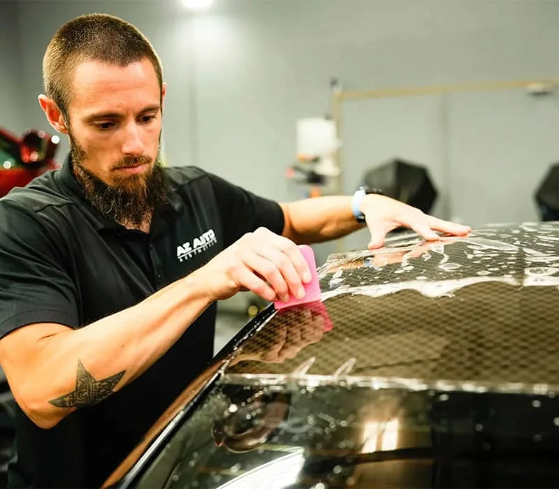 Ceramic coating application at AZ Auto Aesthetics
