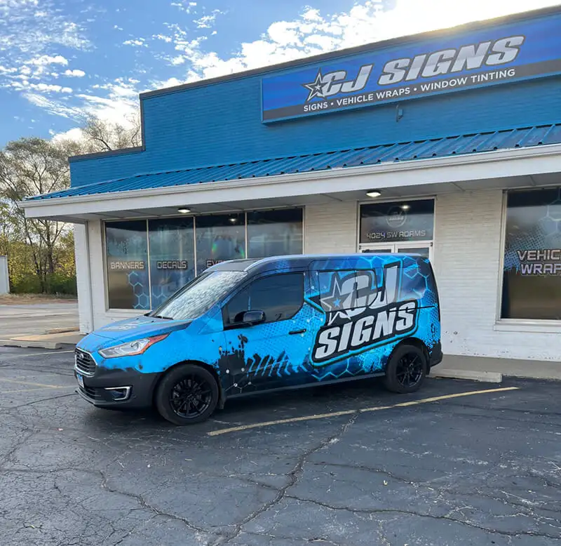 CJ-Signs ceramic coating work in Peoria, IL