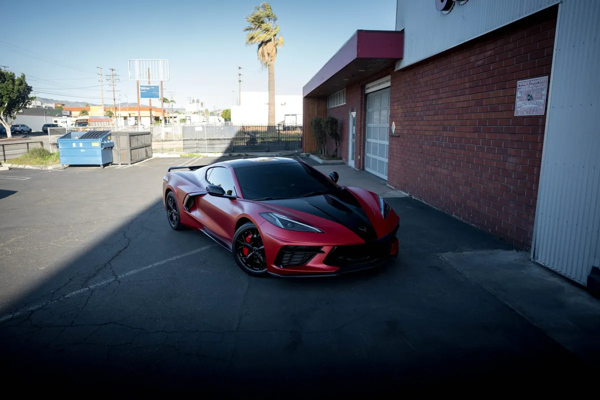 Ezie Wraps 1 ceramic coating work in Canoga, CA