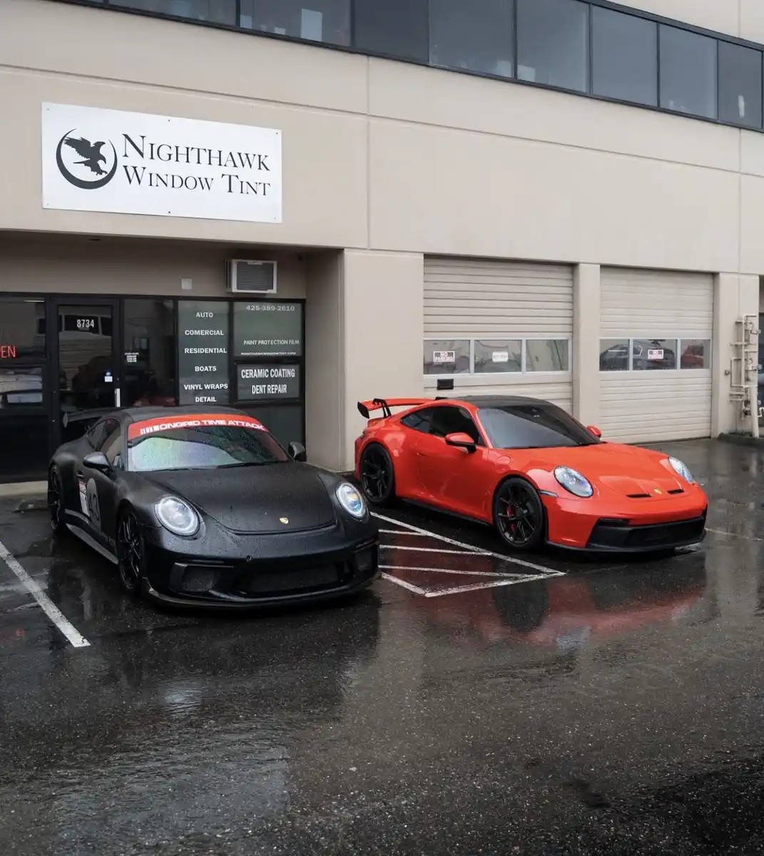 Nighthawk Window Tint ceramic coating work in Kirkland, WA