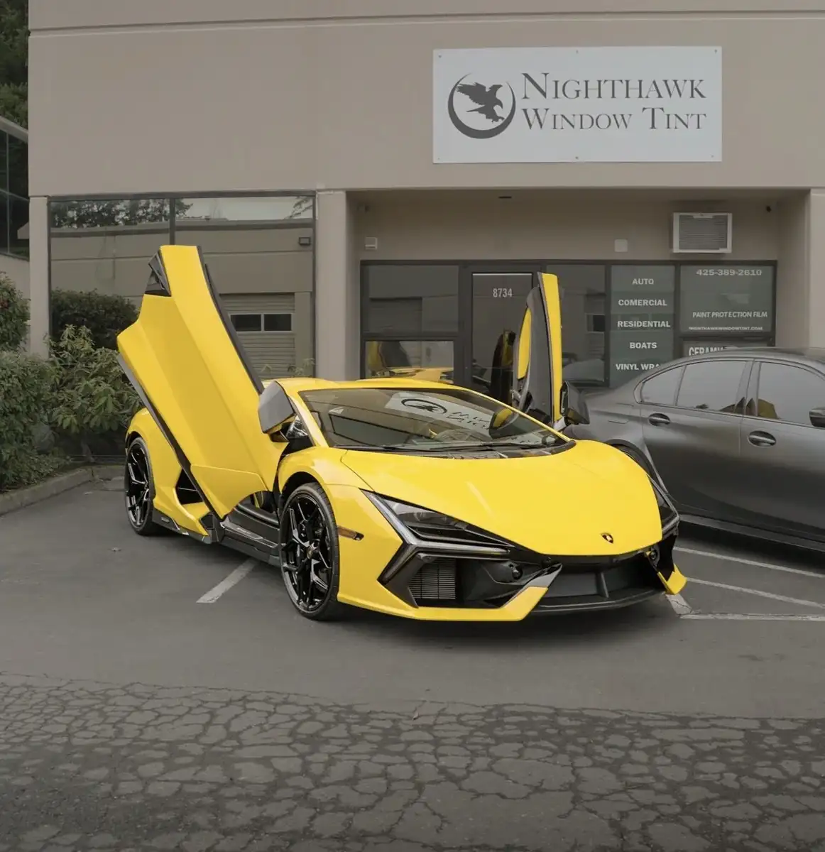 Nighthawk Window Tint ceramic coating work in Kirkland, WA