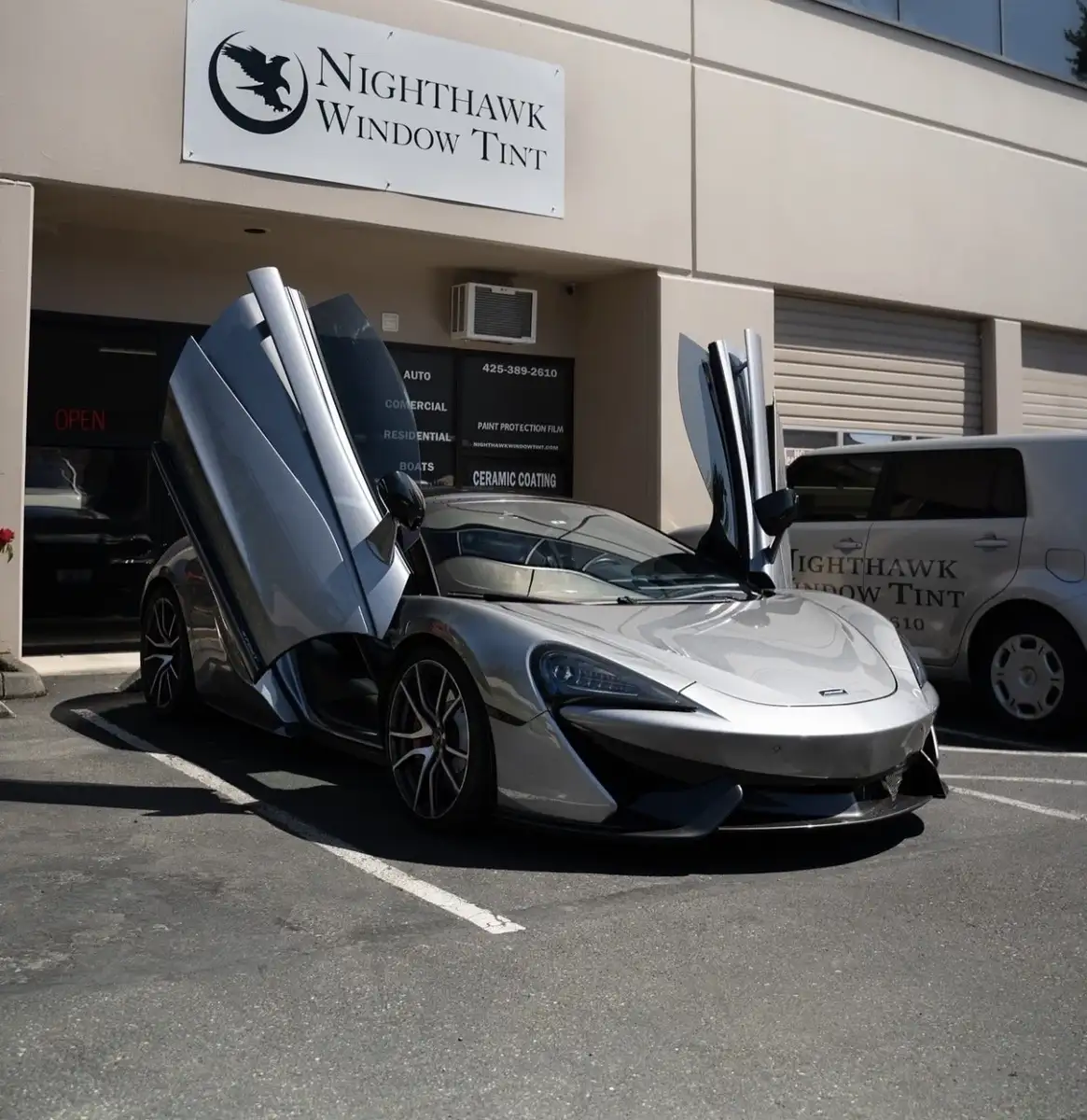 Nighthawk Window Tint ceramic coating work in Kirkland, WA