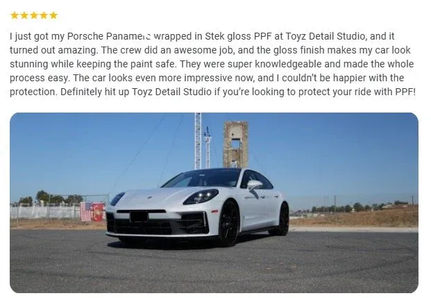 Toyz Detail Studio ceramic coating work in Irvine, CA